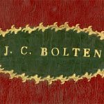 Omslag album amicorum met de naam J.C. Bolten