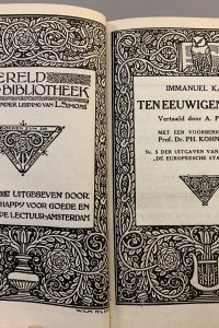 De titelpagina van Immanuel Kants 'Ten eeuwigen vrede'