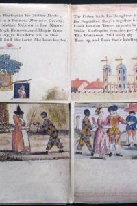 Een 'harlequinade'-vouwboek