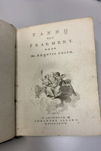 De titelpagina van het boek 'Fannij, een fragment'.