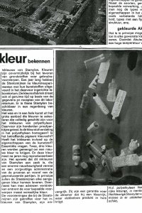 Een pagina uit VPV Beurscourant, een plastic krant gedrukt voor een kunststofbeurs.