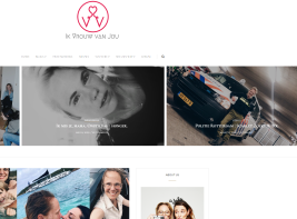 Homepage van de site Ik vrouw van jou, deel van de LHBT+-webcollectie, met foto's van vrouwen.