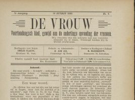 Tekstpagina uit tijdschrift De Vrouw.