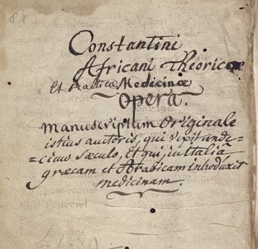 Handgeschreven tekst in Liber Pantegni.