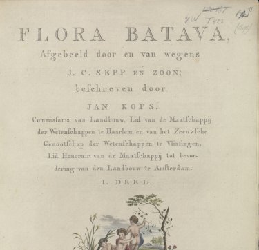 Titelpagina van de Flora Batava.