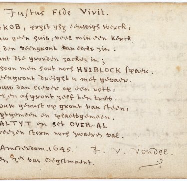 Detail van Heyblocqs vriendenboek