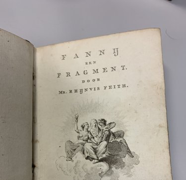 De titelpagina van het boek 'Fannij, een fragment'.