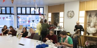 Deelnemers aan de Visible Mending workshop