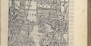 Houtsnede uit het boek over Alexander de grote: Die hystorie vanden grooten Coninck Alexander