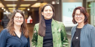 Sarah D'Huys, Louise Rahardjo en Suzette de Raadt voor de KB