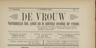 Tekstpagina uit tijdschrift De Vrouw.