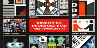 Een digitale ansichtkaart met afbeeldingen van De Digitale Stad.