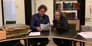 Huib en Paul maken opnames