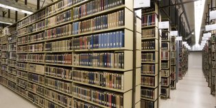 Nederlandse taal- en letterkunde: boekenkasten in het magazijn