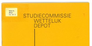 De kaft van het rapport 'Studiecommissie wettelijk depot', 1981