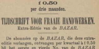 Advertentie over De Bazar