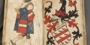 Twee illustraties in het Wapenboek Nassau-Vianden