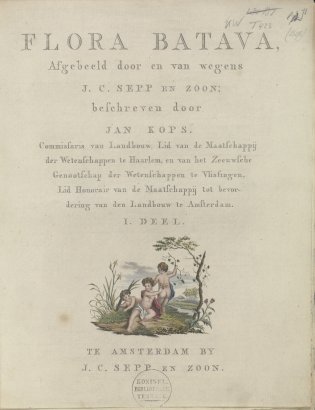 Titelpagina van de Flora Batava.