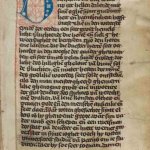 Pagina uit een oud handschrift.