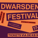 Een poster voor het KB Dwarsdenkersfestival
