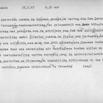 Getypt ANP-Radionieuwsbulletin voorzien van met de hand geschreven aanwijzingen over de uitspraak.