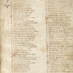 Pagina uit het Gruuthusehandschrift met daarin het gebed 'sonder smette saliche rose'.