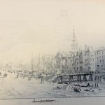 Tekening van Amsterdam.