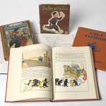 Dichte en opengeslagen boeken uit de Edelmancollectie.