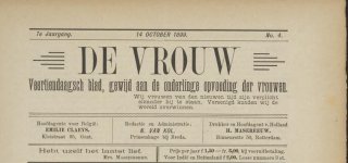 Tekstpagina uit tijdschrift De Vrouw.
