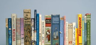 Een rij kinderboeken, waaronder Matilda, Arendsoog en Otje.