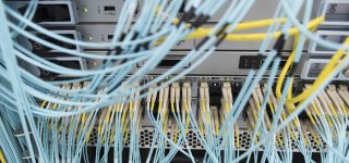 Detail van de serverruimte in de KB, die wordt gebruikt om digitale preservering van onze collectie mogelijk te maken.