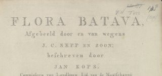 Titelpagina van de Flora Batava.