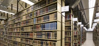 Nederlandse taal- en letterkunde: boekenkasten in het magazijn