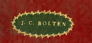 Omslag album amicorum met de naam J.C. Bolten