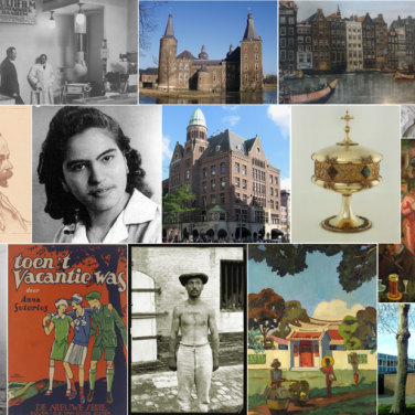 Een collage van makers die vanaf 2025 tot het publiek domein behoren.